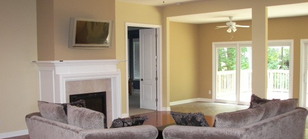 Bright and Cheerful Great Room - New Construction Painting